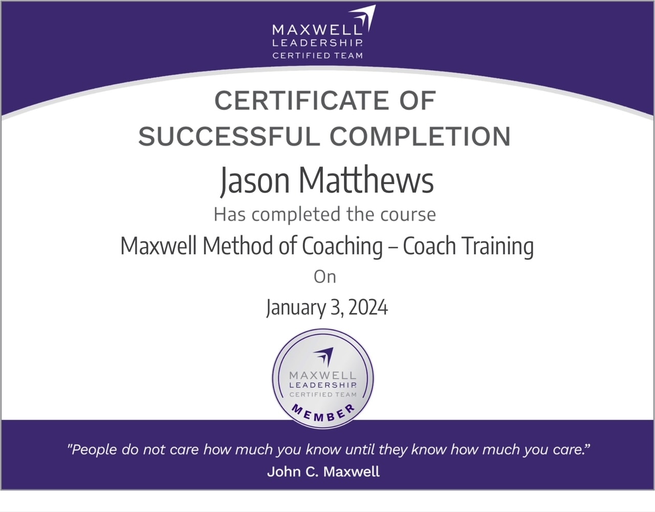 Maxwell Method of Coaching